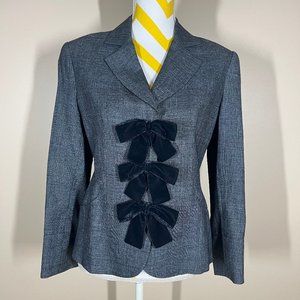 NWOT Worth Sparkly Wool Blend Blazer • Blueish Gray  • Size 4